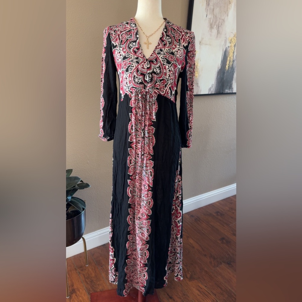 Boho beautiful maxi dress long sleeves
